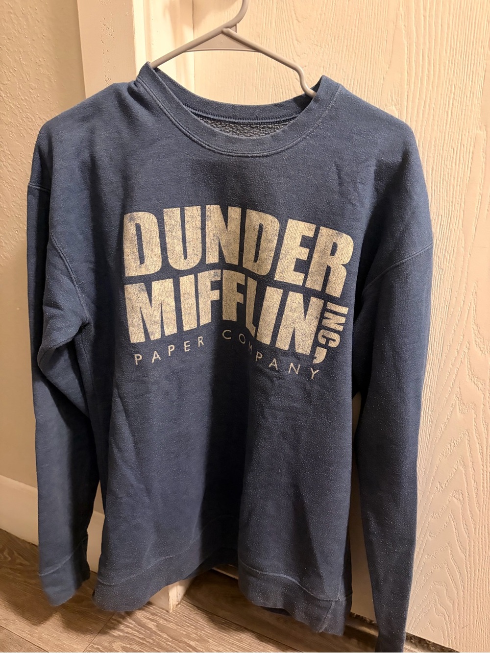 Dunder Mifflin Navy Logo Crewneck Sweatshirt